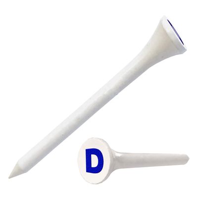 Clip Wipes Logo Golf Tees  2  (300/Pack)  Custom TEECUP Imprint - Personalized Monogram Initial Letters (A-Z) (WHT-BLU-D)