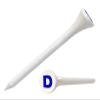 Clip Wipes Logo Golf Tees  2  (300/Pack)  Custom TEECUP Imprint - Personalized Monogram Initial Letters (A-Z) (WHT-BLU-D) view 1