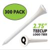 Clip Wipes Logo Golf Tees  2  (300/Pack)  Custom TEECUP Imprint - Personalized Monogram Initial Letters (A-Z) (WHT-BLK-Q) view 2