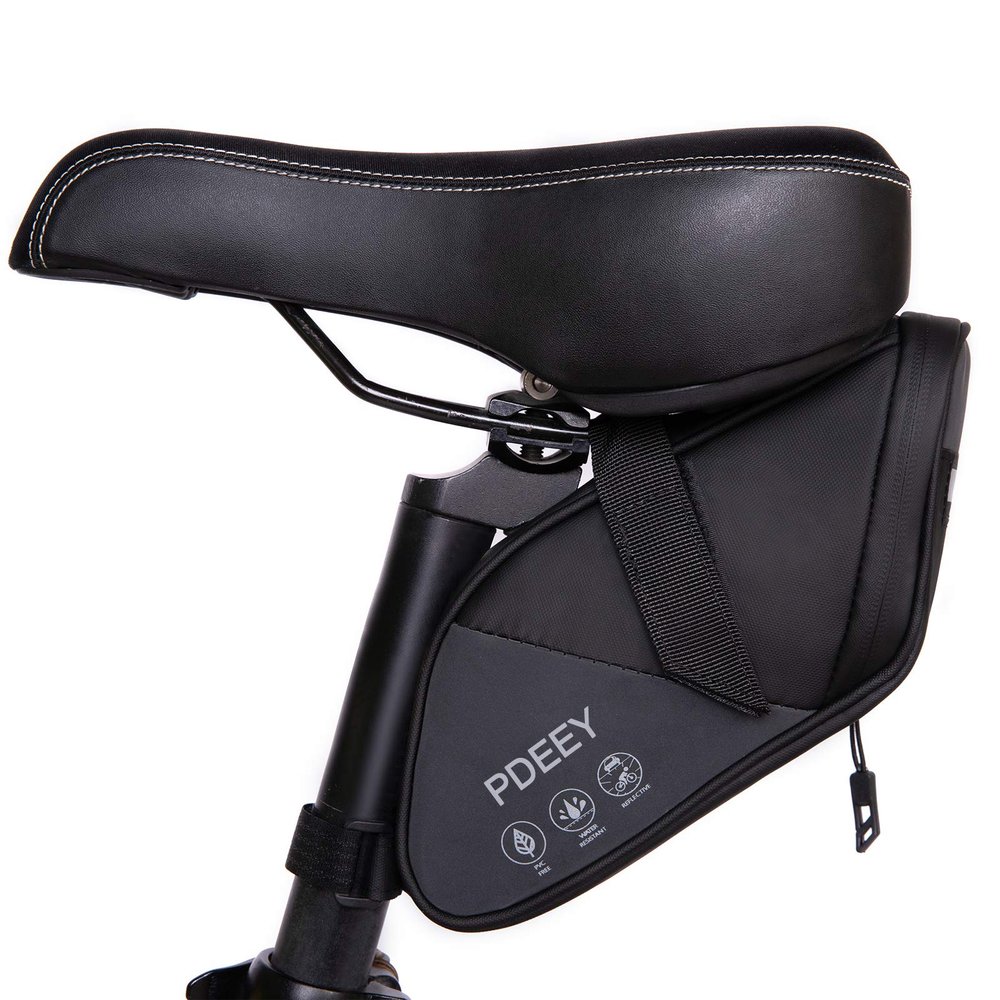 PDEEY Bike Saddle Bag, Bicycle Under Seat Pouch, Cycling Wedge Pack for Mountain Road, Cycling Accessories Storage Velcro Pack Waterproof Durable Pouch for Mountain, Beach or Road Bikes