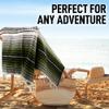 Hydration Nation Authentic Extra Large Mexican Blanket - 70"x50" Handwoven Yoga, Serape, Artisanal Falsa - Camping, Picnic, Outdoor (Military Green) view 4