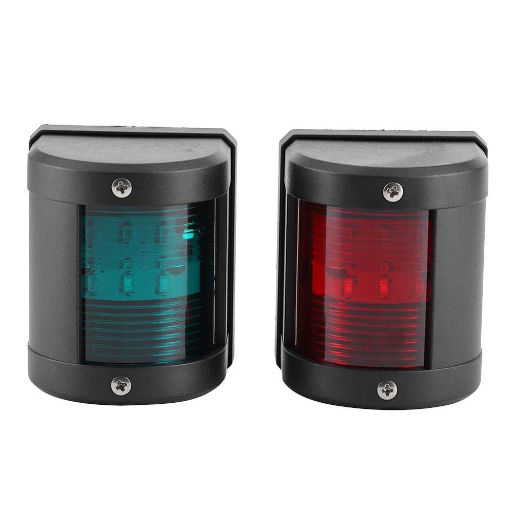 Navigation Signal Light,Pair of IP66 Signal Lamp Red Green LED Navigation Warning Light Replacement for Marine Boat Yacht 12V