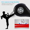 Taekwondo Kick Pad Target PU Leather Double-Sided Training Pad 15.4x7.7in for Karate Kickboxing Martial Arts Practice with Wrist Strap view 4