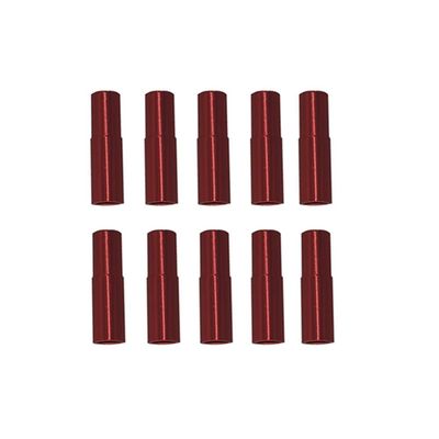 Miamay 10 Pieces 4mm Aluminum Bike Shift Derailleur Cable Ferrules Bicycle Shift Cable Housing Ends (Red)