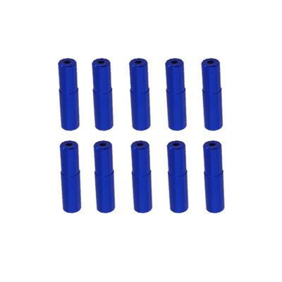 Miamay 10 Pieces 4mm Aluminum Bike Shift Derailleur Cable Ferrules Bicycle Shift Cable Housing Ends (Blue)