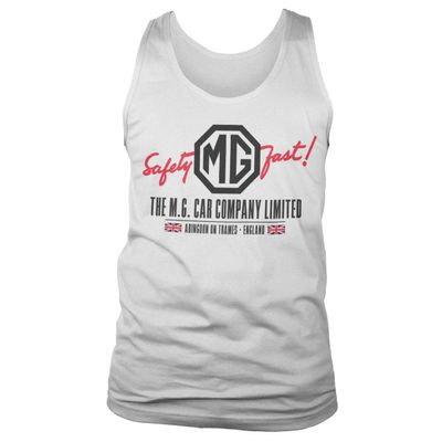 Officially Licensed M.G. Cars Co. - England Mens Tank Top Vest (White), XL