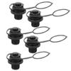 Alomejor 5Pcs Inflatable Boat Air Valve Cover PVC Air Gas Valve Cover Replacement for Boat Dinghy Kayak Canoe(Black) view 1