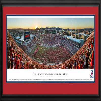 Arizona Football, Stripe the Stadium - 44x18-inch Panoramic Deluxe Framed Picture with Mat