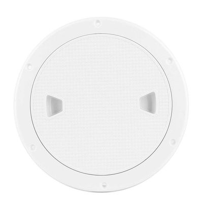 9.84In White Circular Non Slip Inspection Hatch W/Detachable Cover Anti Boat Deck Plate Replacement Tempress Boat Hatch