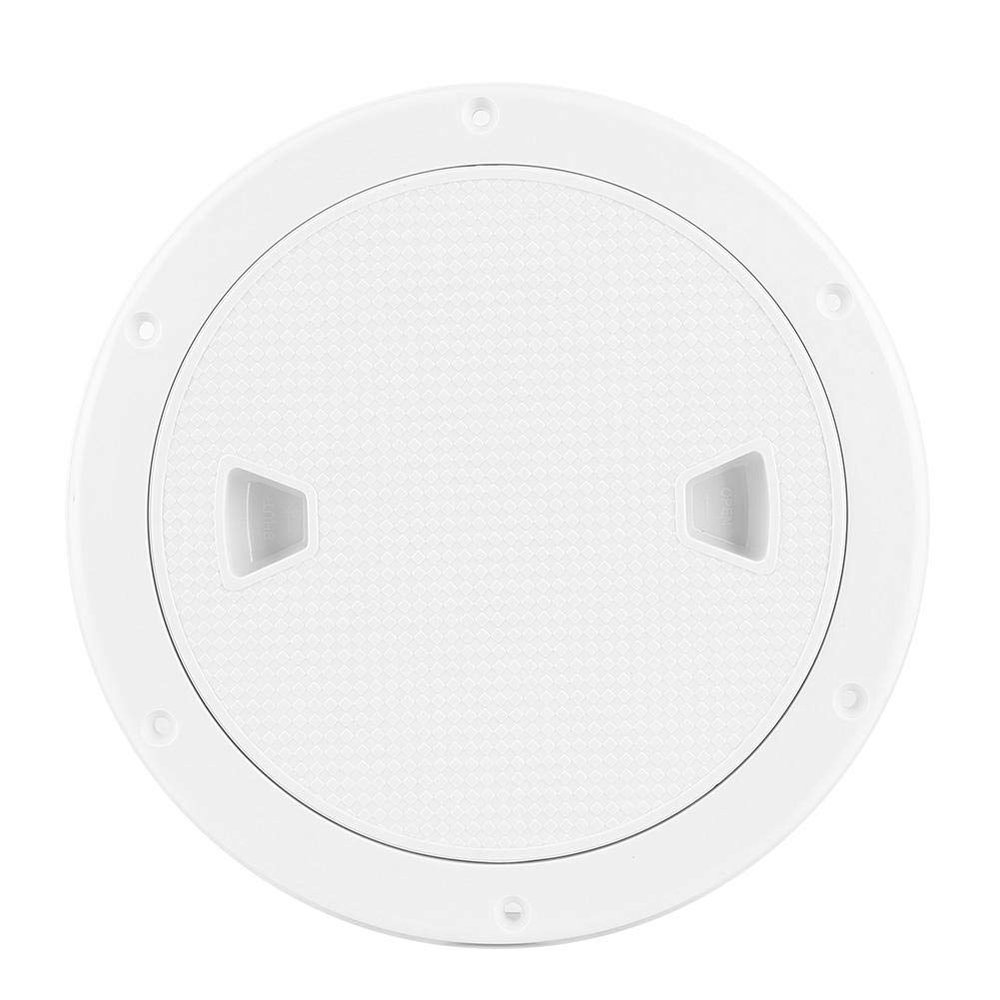 9.84In White Circular Non Slip Inspection Hatch W/Detachable Cover Anti Boat Deck Plate Replacement Tempress Boat Hatch