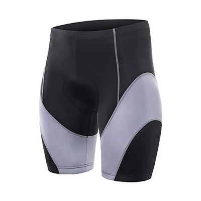 DUOER Men Cycling Shorts 3D Padded Shockproof MTB Mountain Bike Shorts Bicycle Short Pants Compression Tights 565 (Color : Gray, Size : L)