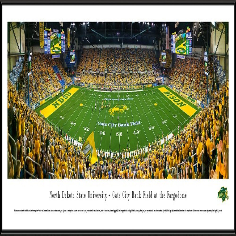 North Dakota State Football - 40.25x13.75-inch Panoramic Framed Picture