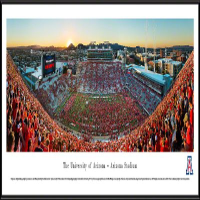 Arizona Football, Stripe the Stadium - 40.25x13.75-inch Panoramic Framed Picture
