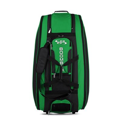 Boombah Beast Rolling Bat Bag - 40" x 14" x 13" - Black/Kelly Green - Holds 8 Bats, Glove and Shoe Compartments