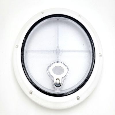 DPI Marine 6" Pull-Up Access Lid in Polar White Frame & Handle w/Translucent Lid - DPPULL6PWCL (Made in USA)