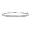 PAVOI 14K Gold Plated Cubic Zirconia Bangle Classic Tennis Bracelet | White Gold Bracelets for Women | 7.5 Inches view 1