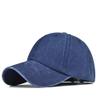Washed Style Ponytail Top Hats for Women Baseball Caps High Messy Bun Caps Ponycaps Dad Hats (Navy Blue) view 3