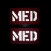 2x3.5 Inch Reflective MED Medic EMS EMT Patch Hook-Fastener Backing (Red-White) view 2