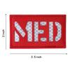 2x3.5 Inch Reflective MED Medic EMS EMT Patch Hook-Fastener Backing (Red-White) view 3