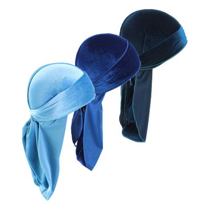 Upsmile Durags Doo Rag Dew Rags for Men 360 Waves 5Pack Velvet Durags Headwear Skull Hat Headwraps for Men Women