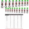 100PCS Fishing Rolling Barrel Swivels High-Strength Stainless Steel Fishing Hook Line Connector for Saltwater Freshwater Fishing view 2