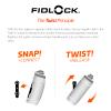 FIDLOCK Twist Single Bottle 590ml/20oz | Includes Bottle & Twist Connector (Without Bicycle Base) | For Biking, Hiking, & More | Smoke view 4