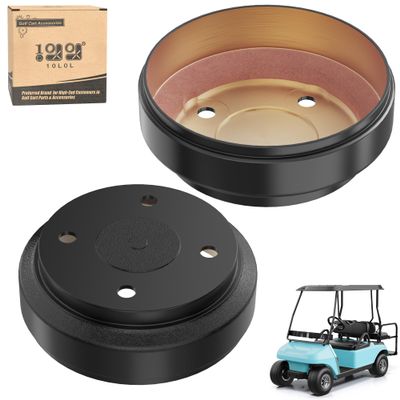 10L0L 2Pack Golf Cart Rear Brake Drums for Club Car DS 1995-Up, Club Car Precedent 2004-Up Gas & Electric Golf Cart, Replace OEM# 1017911-01,1018232-01