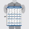 10 Pack, Exercise Workout Poster Set - Dumbbell Volume 1 & 2, Suspension, Kettlebell, Resistance Bands, Stretching, Bodyweight, Barbell, Yoga Poses + Dumbbell Exercise Cards, 18" x 24" view 2