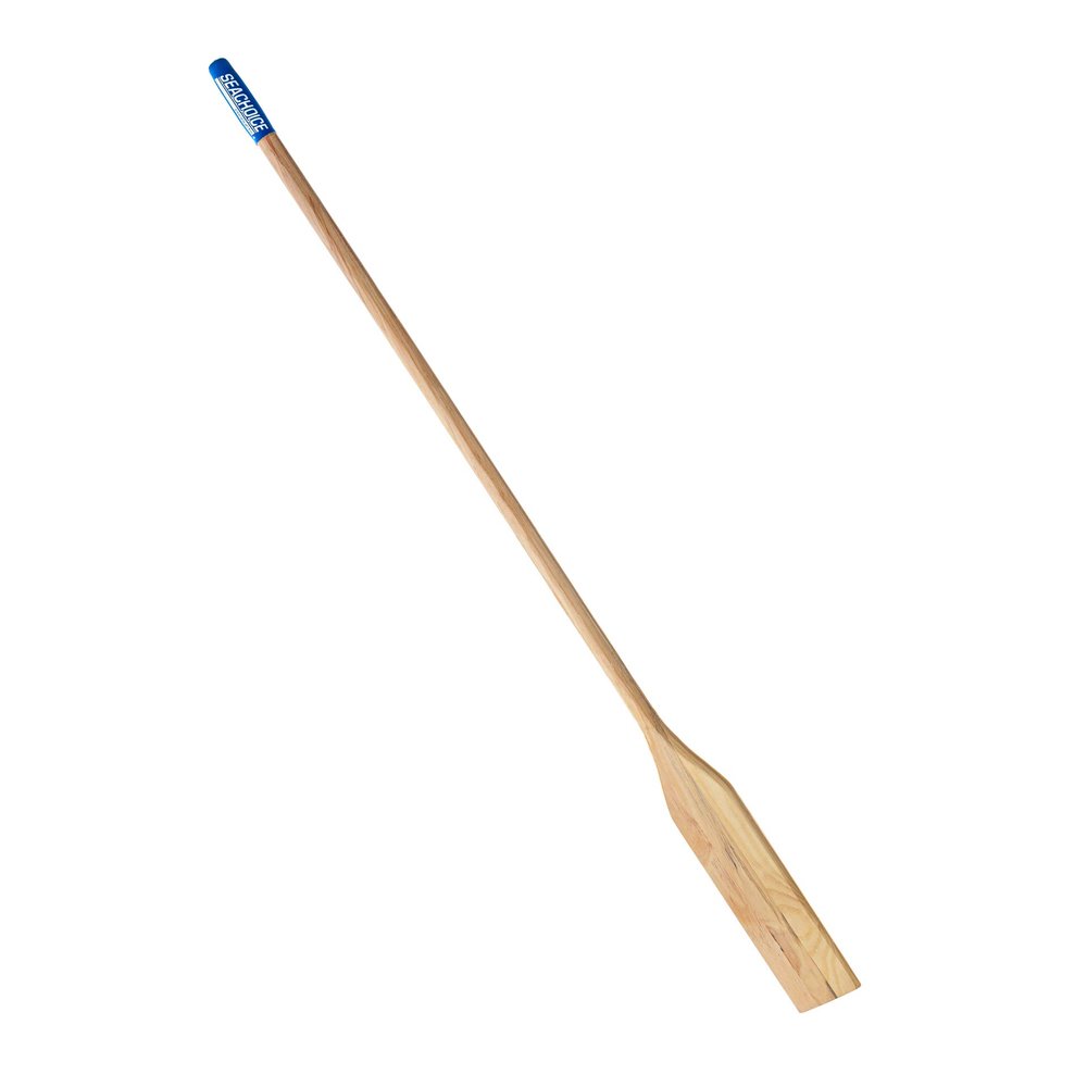 Seachoice 5.5 Ft. Wood Oar, New Zealand Pine Construction, 19-11/16 in. X 4-5/16 in. Blade, Comfort Grip, Clear Finish, Tan