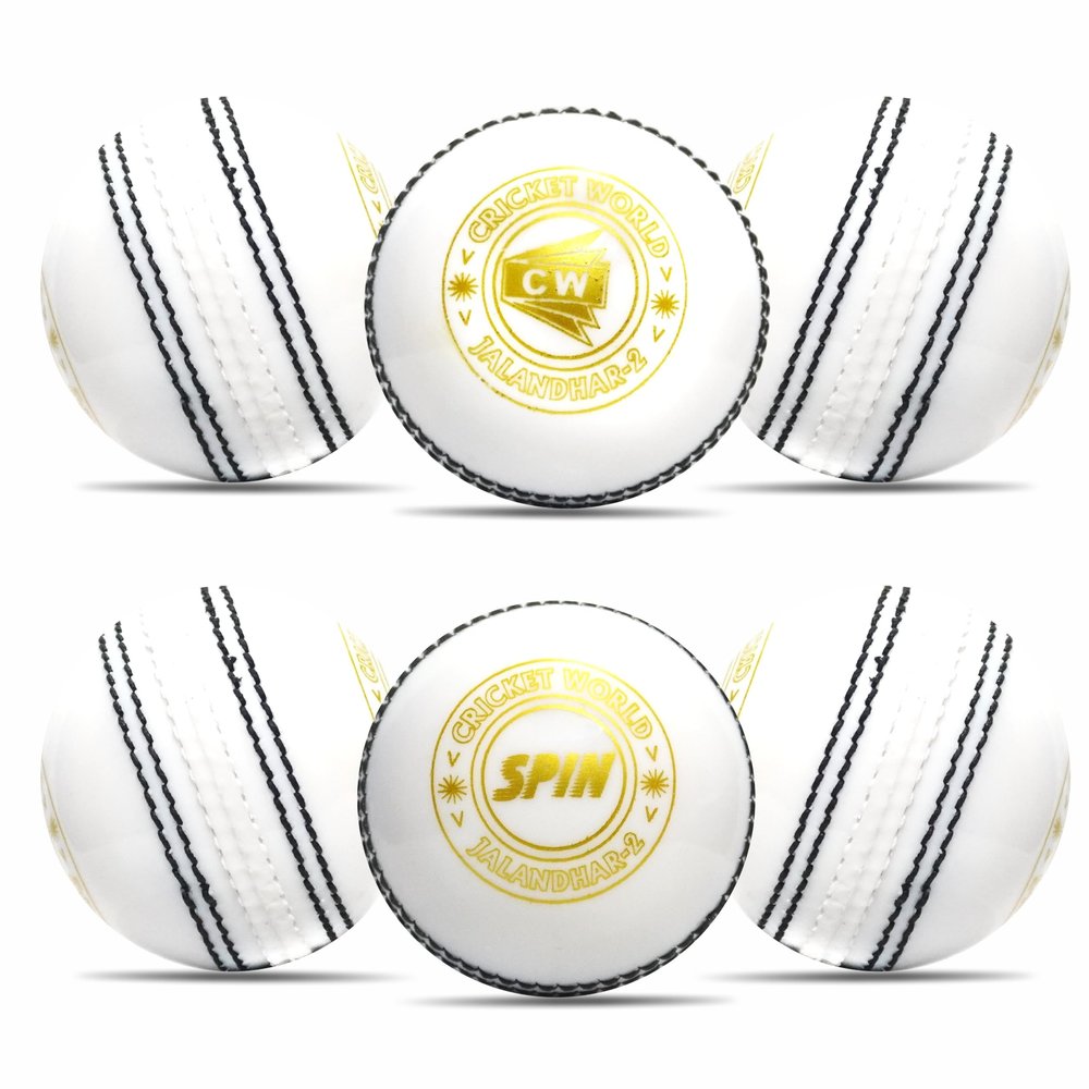 CW Spin Ball Synthetic Cricket Ball Club Match Cricket Ball for Practice Indoor & Outdoor Cricket White Ball Weight 110gram Approx Poly Soft Cricket Balls Pack of 12