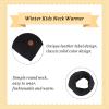 Bamery Winter Baby Boys Scarf Cotton Girls Neck Warmer Autumn Warm Knitted Scarves for Toddler Kids (Black) view 3