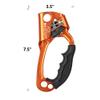 SZCQ SRT Climbing Equipment Hand Ascender Light Alloy Mountaineering Rock Ergonomic Rappelling Gear Handled Right asender Arborist Tree Climber Rigging (Orange,Right Hand) view 2