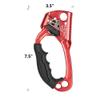 SZCQ SRT Climbing Equipment Hand Ascender Light Alloy Mountaineering Rock Ergonomic Rappelling Gear Handled Left asender Arborist Tree Climber Rigging (Red,Left Hand) view 2