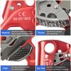 SZCQ SRT Climbing Equipment Hand Ascender Light Alloy Mountaineering Rock Ergonomic Rappelling Gear Handled Left asender Arborist Tree Climber Rigging (Red,Left Hand) view 3