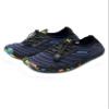 Bestgift Men/Women's Wide Toe Minimalist Trail Running Shoes Wave Navy Blue 42 view 1