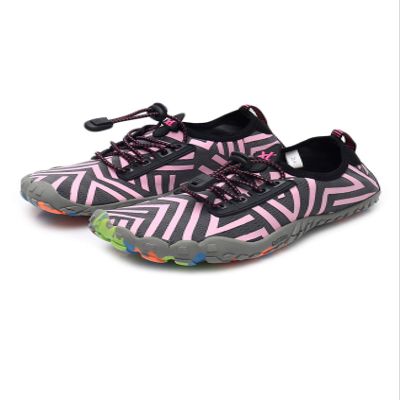 Bestgift Men/Women's Wide Toe Minimalist Trail Running Shoes Polyline Pink 39