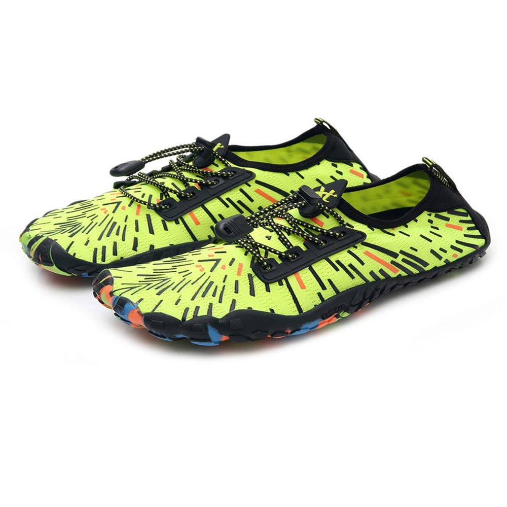 Bestgift Men/Women's Wide Toe Minimalist Trail Running Shoes Radiation Green 40