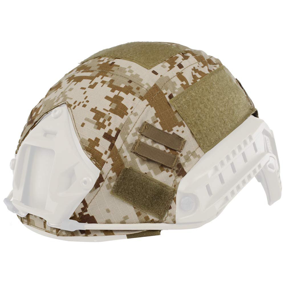 ZTBF Tactical Camouflage Helmet Cover for MH/PJ Series Fast Helmet Accessories-Desert Digital (No Helmet)
