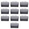 DISCOUNT PROMOS Roll Up Picnic Blankets Set of 10, Bulk Pack - Great Outdoor Blanket for Camping, Picnic, Beach, Sports, Outdoor Activities - Grey view 1