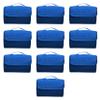 DISCOUNT PROMOS Roll Up Picnic Blankets Set of 10, Bulk Pack - Great Outdoor Blanket for Camping, Picnic, Beach, Sports, Outdoor Activities - Blue view 1