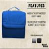 DISCOUNT PROMOS Roll Up Picnic Blankets Set of 10, Bulk Pack - Great Outdoor Blanket for Camping, Picnic, Beach, Sports, Outdoor Activities - Blue view 2
