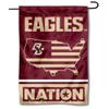 Boston College Eagles Garden Flag with USA Stars and Stripes view 1