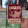 Boston College Eagles Garden Flag with USA Stars and Stripes view 2