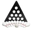 YDDS Shuffleboard Bowling Pin Set with 10 Pcs Premium Hardwood Bowling Pins Durabel Triangular Pinsetter Resin Bowling Ball and Carrying Bag, Fun for Shuffleboard Games view 2