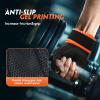 HTZPLOO Workout Gloves Gym Gloves Weight Lifting Gloves for Men Women with Full Palm Pad,Strong Wrist Wraps Support,Enhanced Grip,for Fitness,Training,Weightlifting,Exercise (Black&Orange, X-Large) view 3