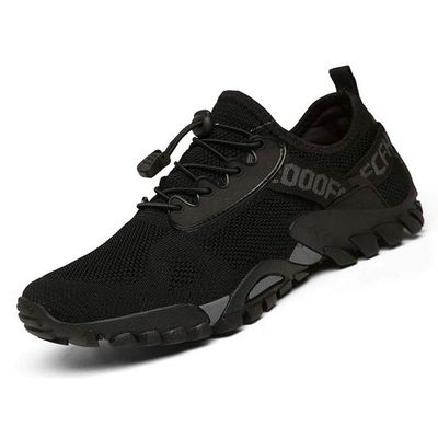 ABAO Hiking Shoes Men Women Outdoor Sports Shoes Non-Slip Breathable Sneakers Low Top Walking Shoes for Outdoor Trailing Trekking Walking Climbing Travel Lightweight Black 6 Women/5 Men