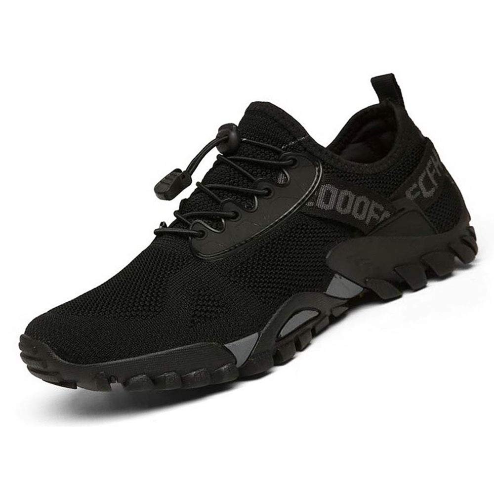 ABAO Hiking Shoes Men Women Outdoor Sports Shoes Non-Slip Breathable Sneakers Low Top Walking Shoes for Outdoor Trailing Trekking Walking Climbing Travel Lightweight Black 6 Women/5 Men