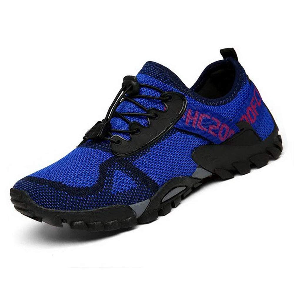 ABAO Hiking Shoes Men Women Outdoor Sports Shoes Non-Slip Breathable Sneakers Low Top Walking Shoes for Outdoor Trailing Trekking Walking Climbing Travel Lightweight Blue 7 Women/6 Men