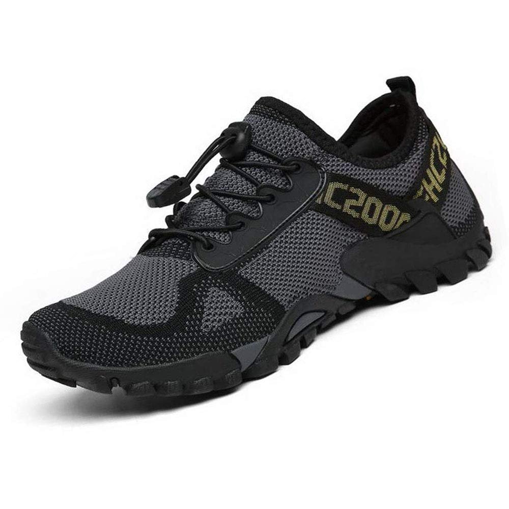 ABAO Hiking Shoes Men Women Outdoor Sports Shoes Non-Slip Breathable Sneakers Low Top Walking Shoes for Outdoor Trailing Trekking Walking Climbing Travel Lightweight Grey 14.5 Women/13 Men