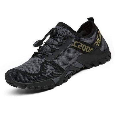 ABAO Hiking Shoes Men Women Outdoor Sports Shoes Non-Slip Breathable Sneakers Low Top Walking Shoes for Outdoor Trailing Trekking Walking Climbing Travel Lightweight Grey 11 Women/9.5 Men